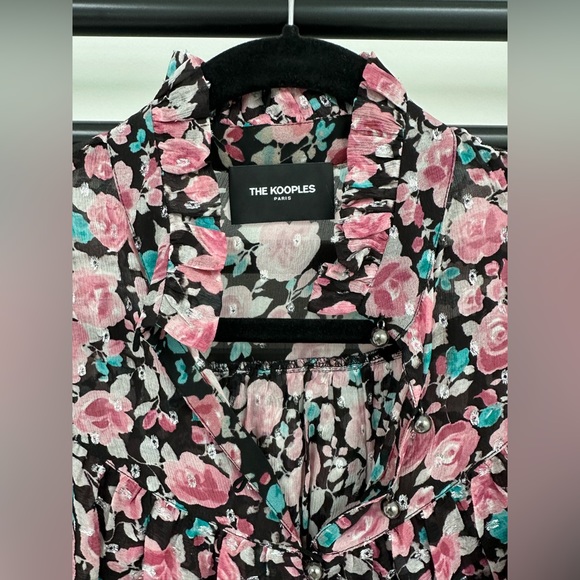 The Kooples floral print blouse size 2 - Picture 2 of 4